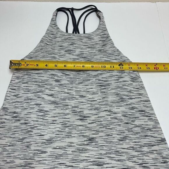 Lululemon Raise The Barre Tank Tiger Space Dye Black White / Dark Carbon Size 4 - Picture 6 of 10